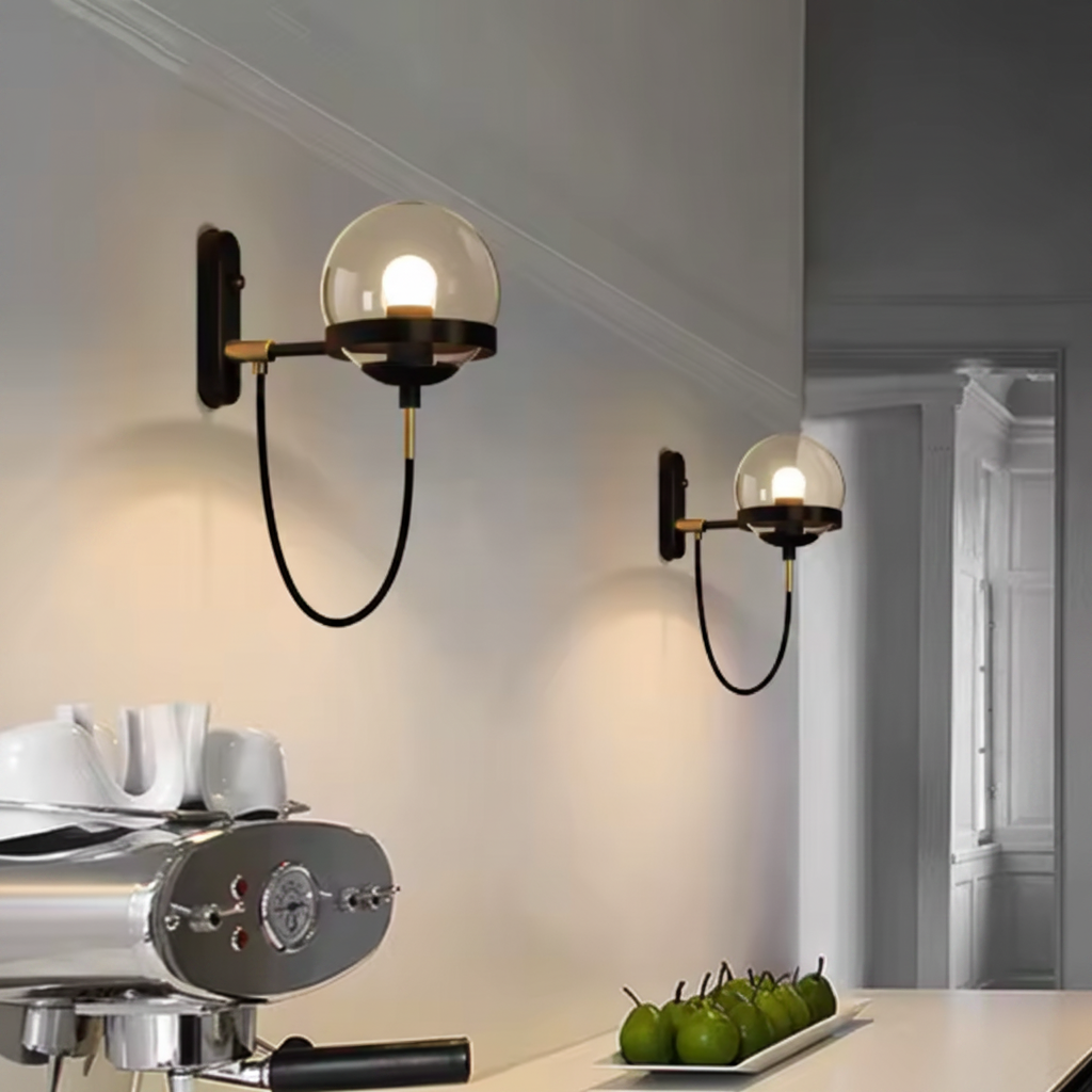 Delo Stylish LED Wall Light – Elegant Glass Sconce for Home Decor