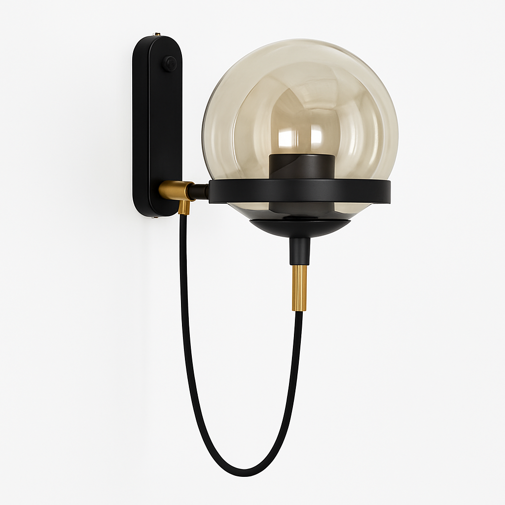 Delo Stylish LED Wall Light – Elegant Glass Sconce for Home Decor