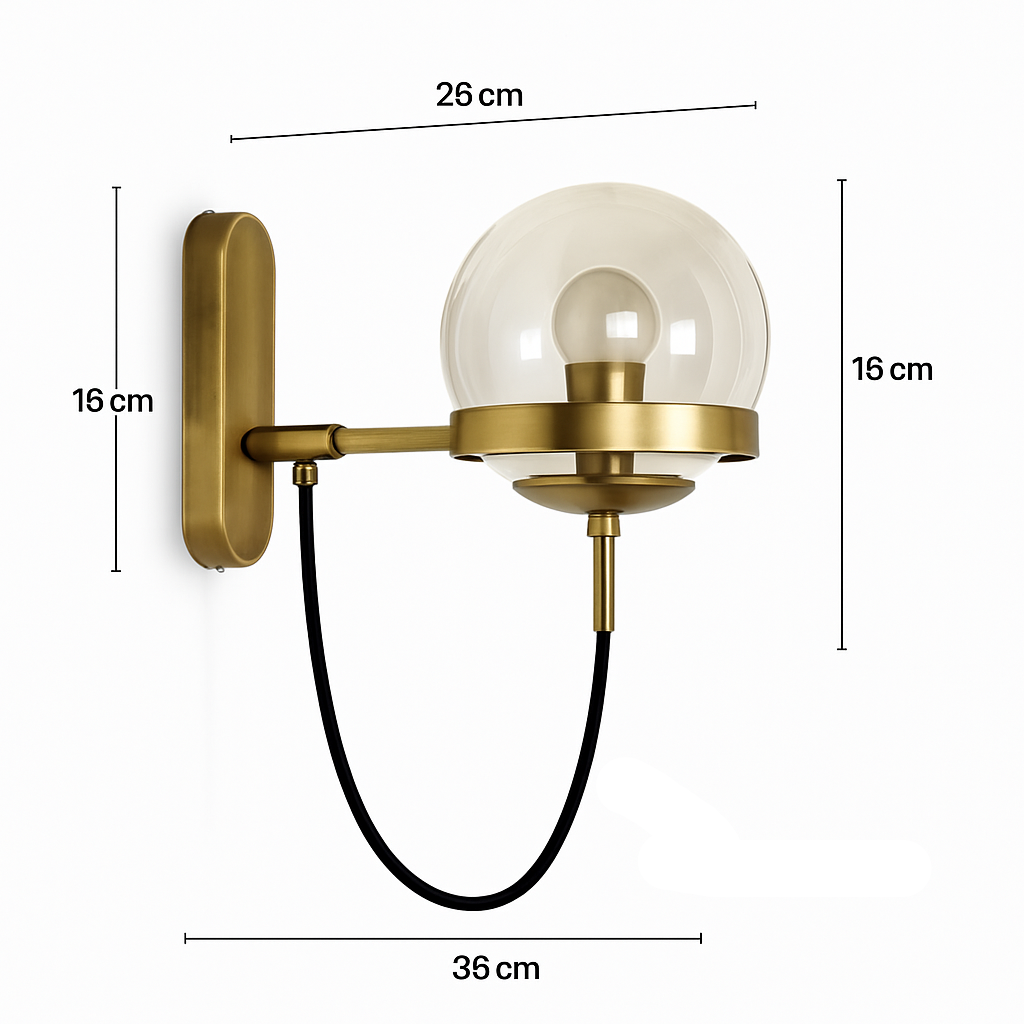 Delo Stylish LED Wall Light – Elegant Glass Sconce for Home Decor