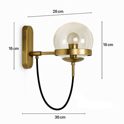 Delo Stylish LED Wall Light – Elegant Glass Sconce for Home Decor