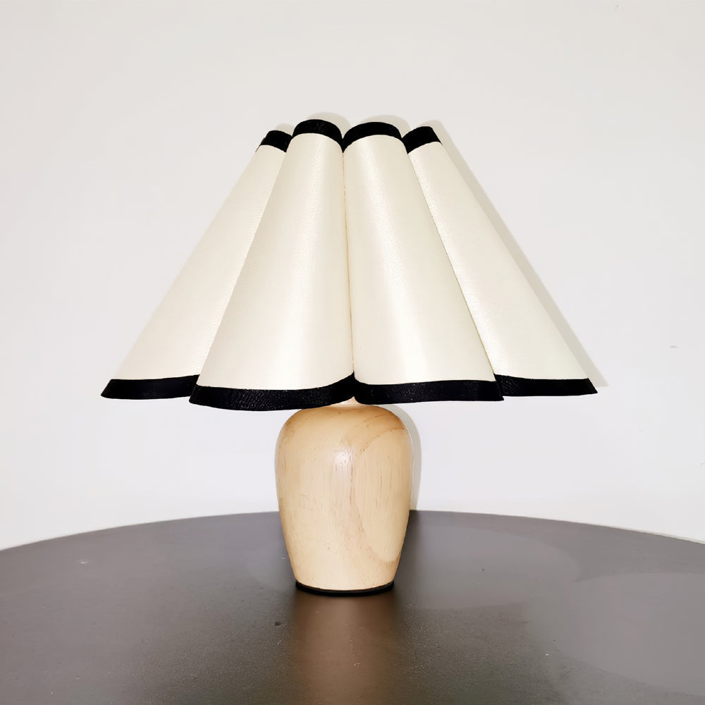 Calm Shade Table Lamp with Pleated Fabric Bedside Glow