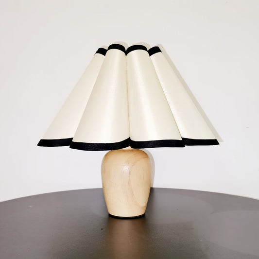 Calm Shade Table Lamp with Pleated Fabric Bedside Glow
