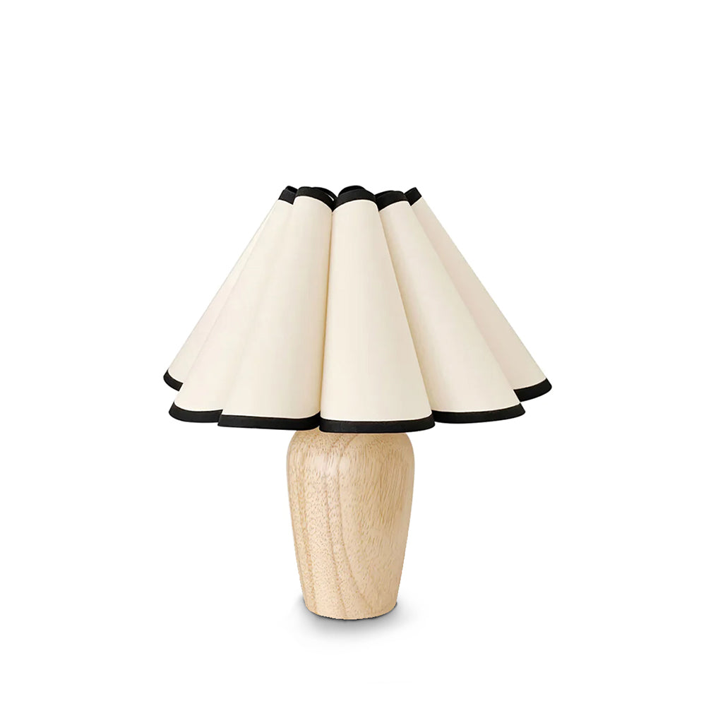 Calm Shade Table Lamp with Pleated Fabric Bedside Glow