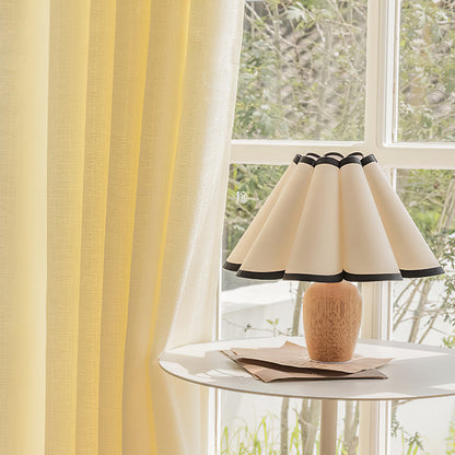 Calm Shade Table Lamp with Pleated Fabric Bedside Glow