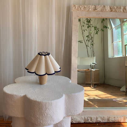 Calm Shade Table Lamp with Pleated Fabric Bedside Glow