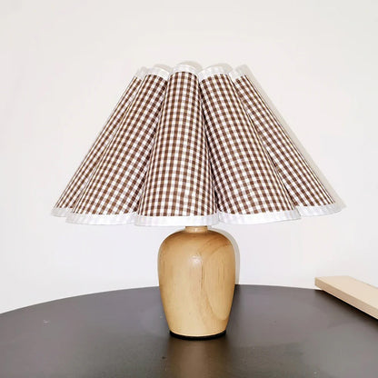 Calm Shade Table Lamp with Pleated Fabric Bedside Glow