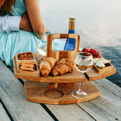 Bita Outdoor Caddy Table – Lightweight Bamboo Design for Easy Picnics