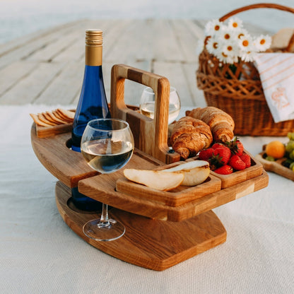 Bita Outdoor Caddy Table – Lightweight Bamboo Design for Easy Picnics