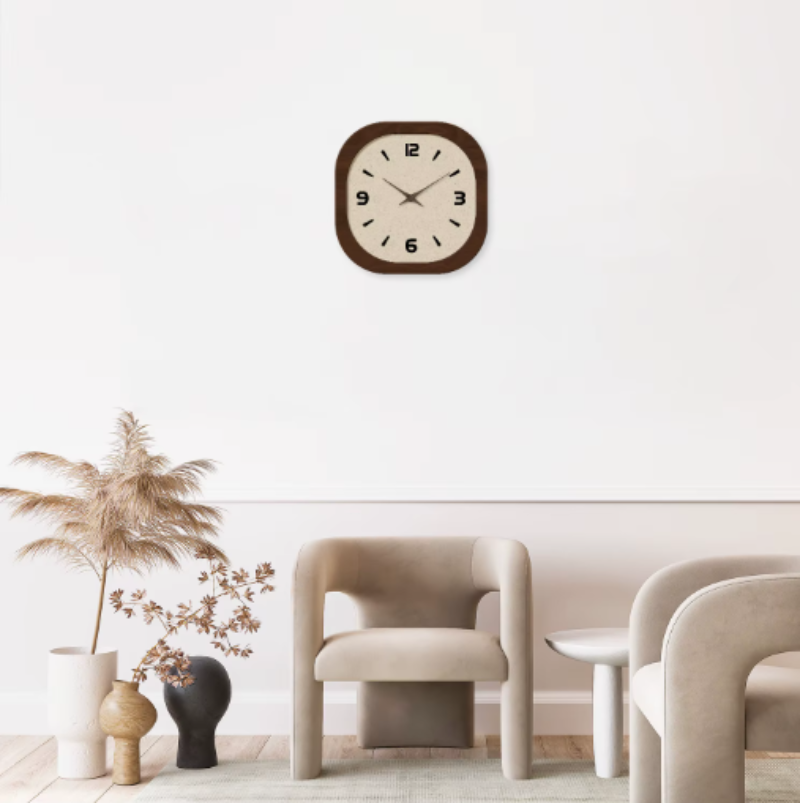 Oakmere Homeowners Modern Wall Clock – Elegant Wood Effect Design for Timeless Decor