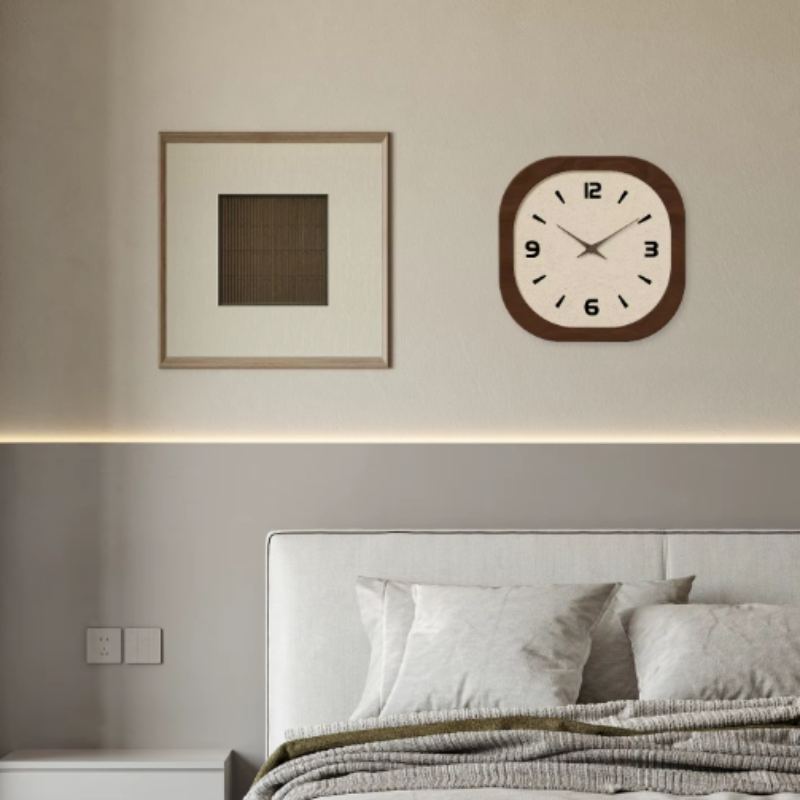 Oakmere Homeowners Modern Wall Clock – Elegant Wood Effect Design for Timeless Decor