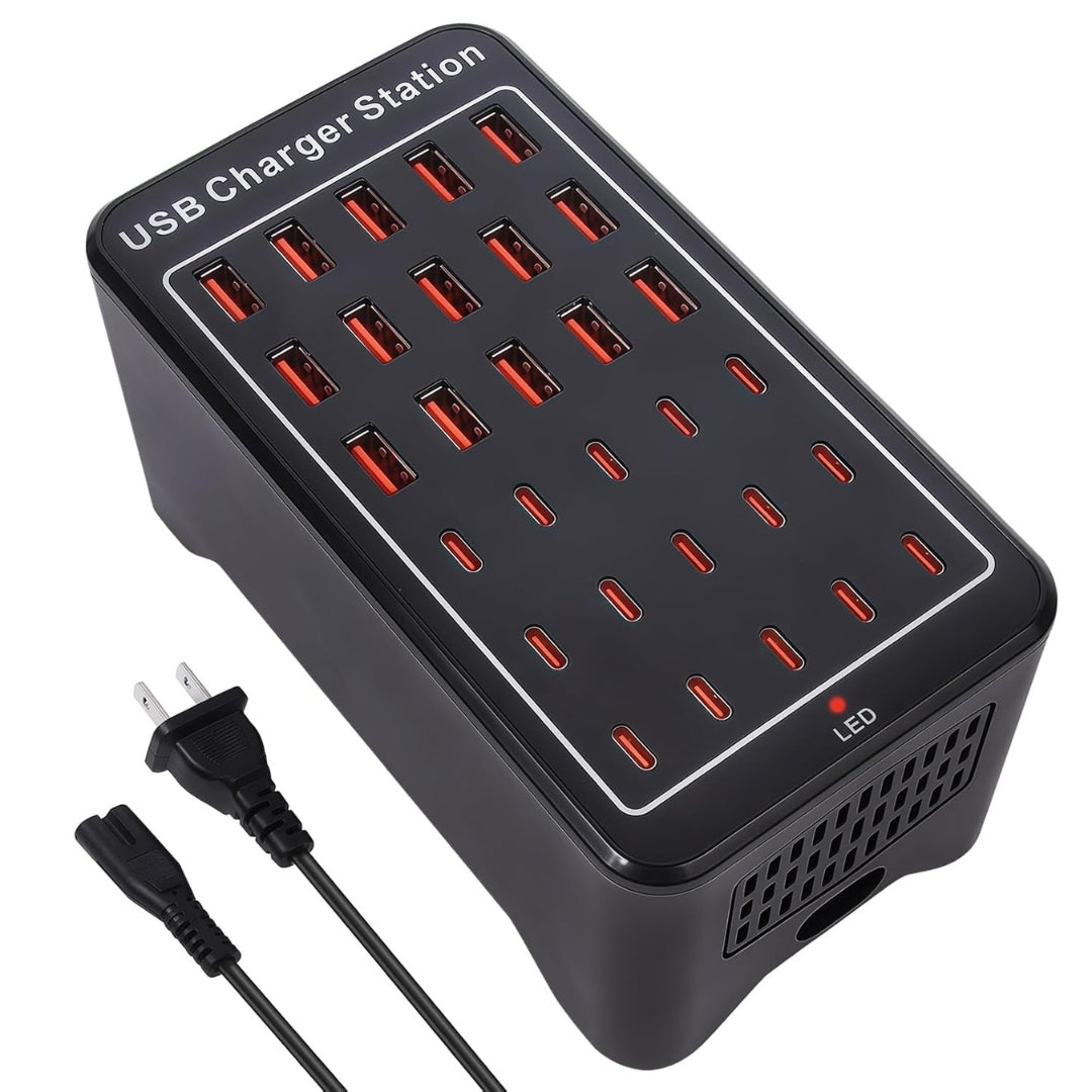 Voltix Multi-Port USB Charging Station – 200W Smart IC Power for Safe, Efficient Device Charging 0