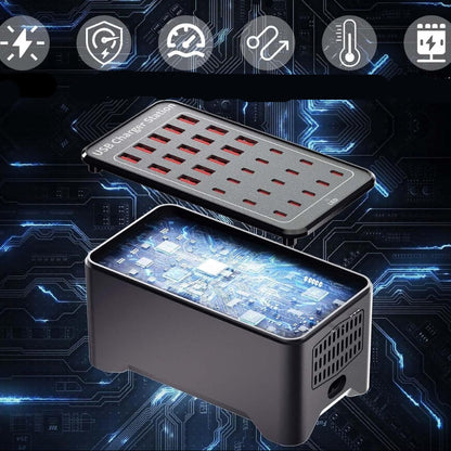 Voltix Multi-Port USB Charging Station – 200W Smart IC Power for Safe, Efficient Device Charging 1