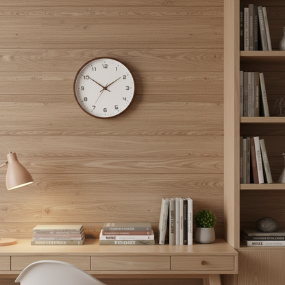 Solace Large Wooden Wall Clock for Stylish Modern Home Decor