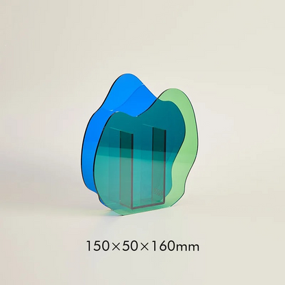 Wavely Modern Clear Acrylic Vase – Stylish Waveform Design for Home Decor 4