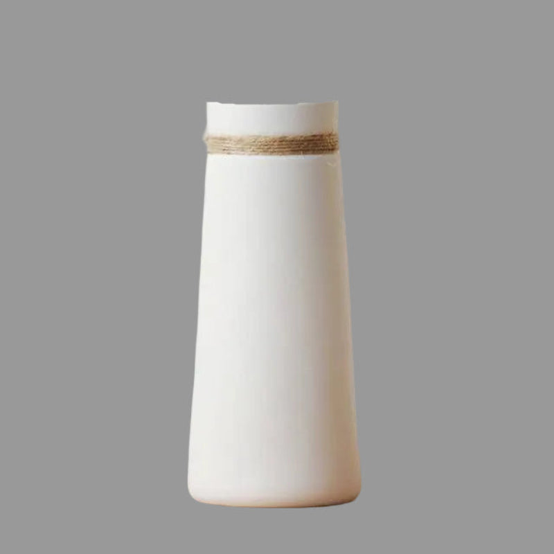 Weslyn Modern White Ceramic Vase – Artistic Design for Elegant Home Decor