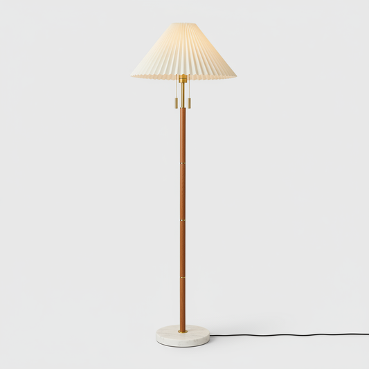 Yrus Vintage Wooden Floor Lamp - Modern Floor Lamps for Living Room